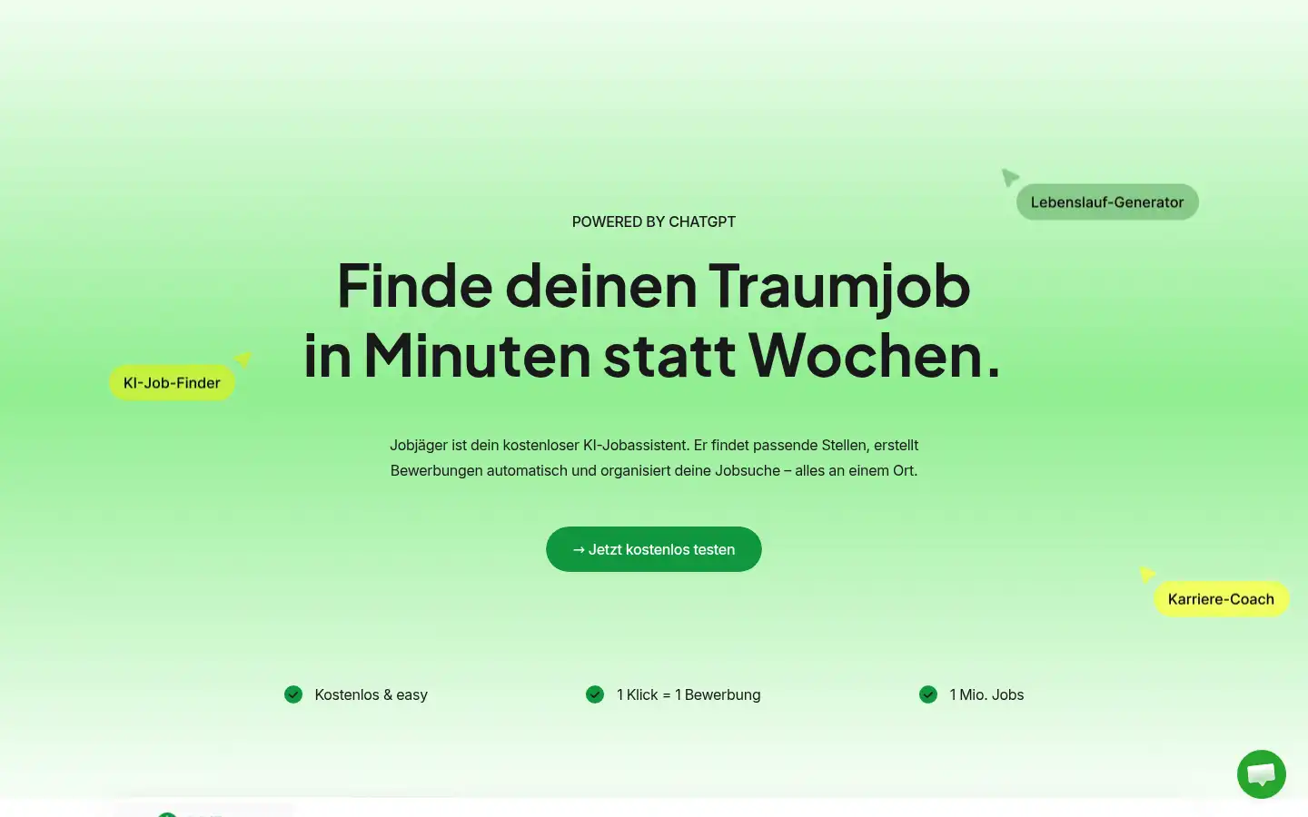 Screenshot of jobjaeger.de
