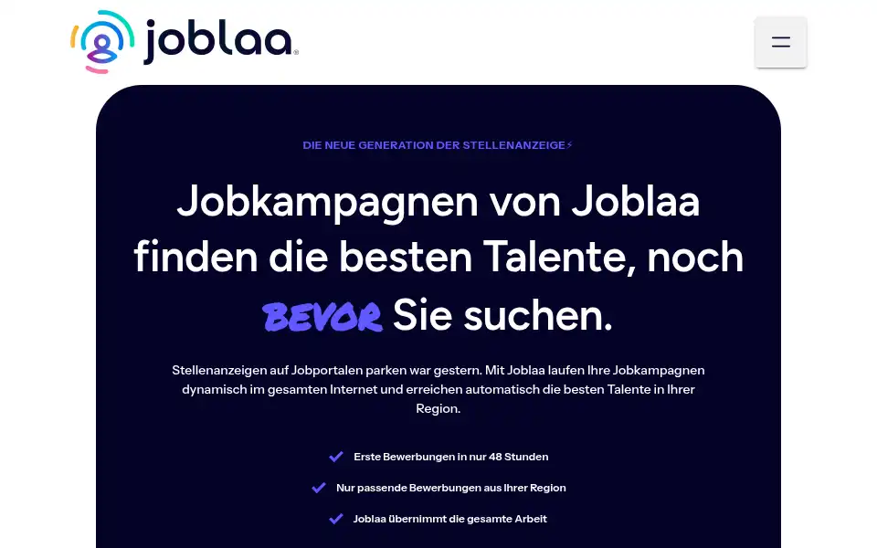 Screenshot of joblaa.de