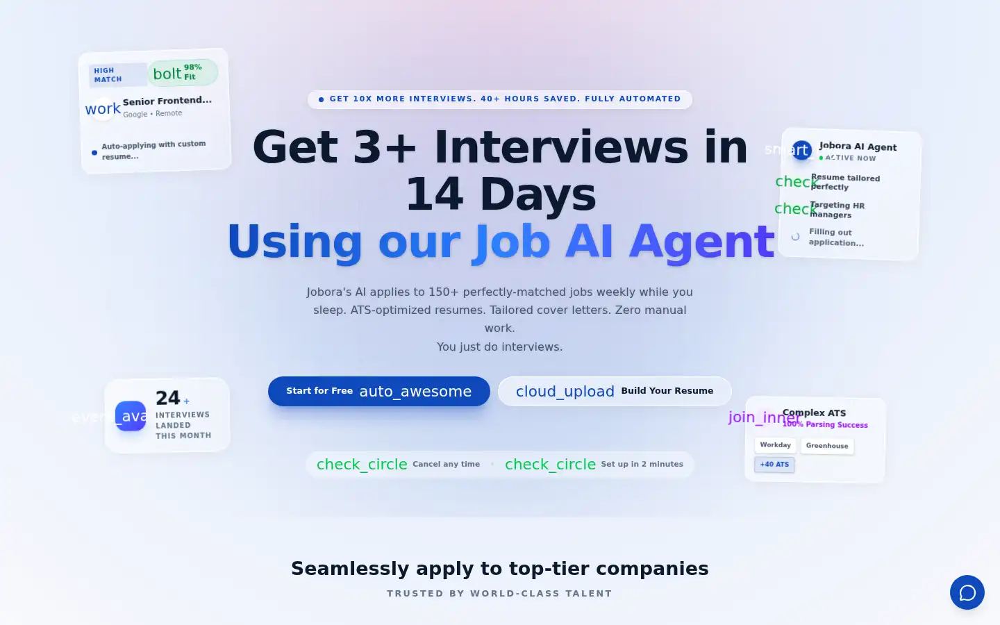Screenshot of jobora.io