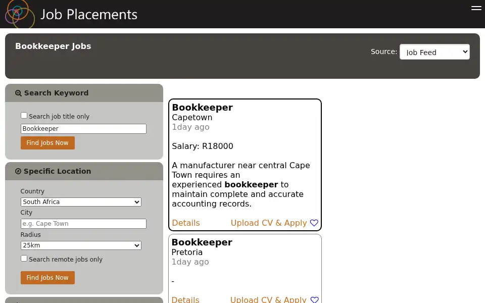 Screenshot of jobplacements.com