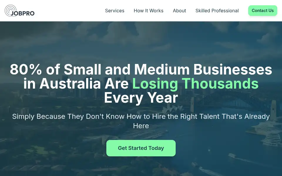 Screenshot of jobproau.com
