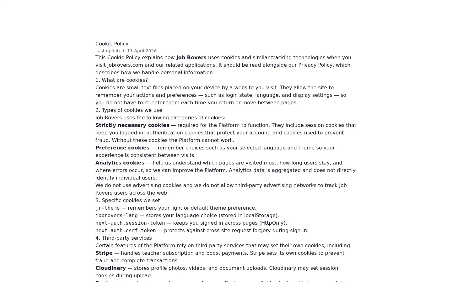 Screenshot of jobrovers.com