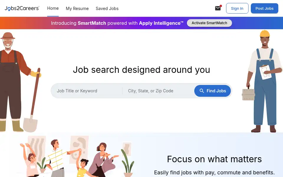 Screenshot of jobs2careers.com