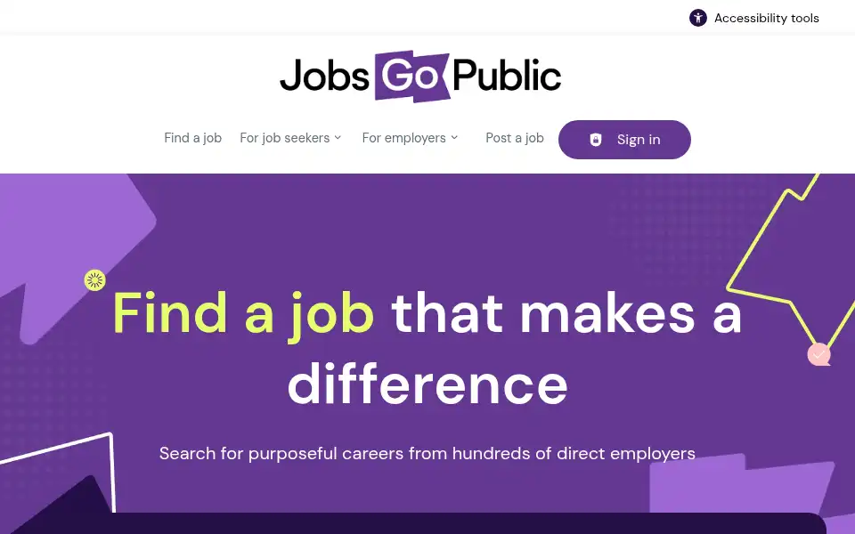 Screenshot of jobsgopublic.com