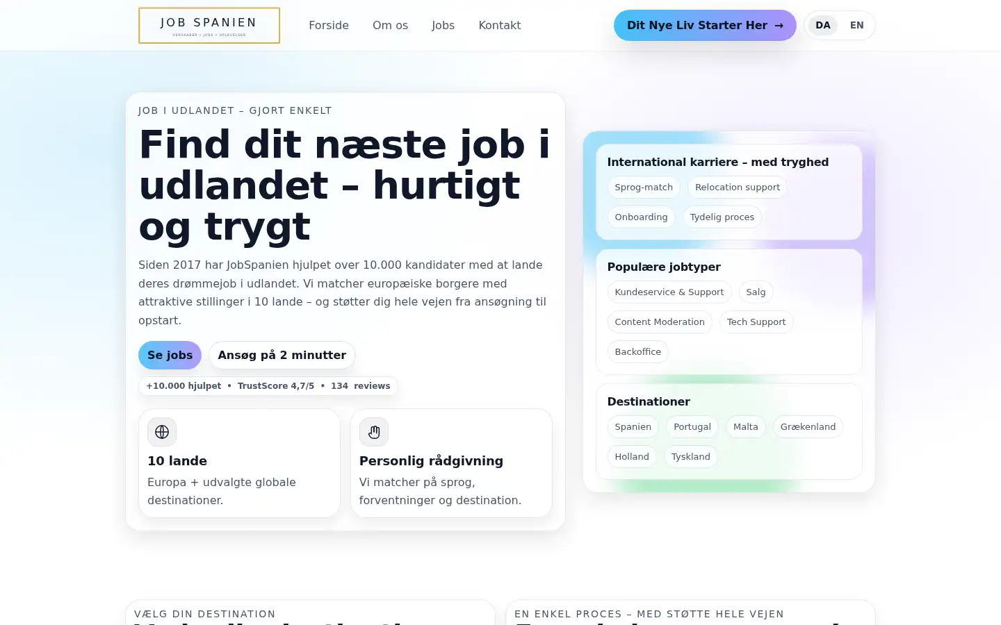 Screenshot of jobspanien.com