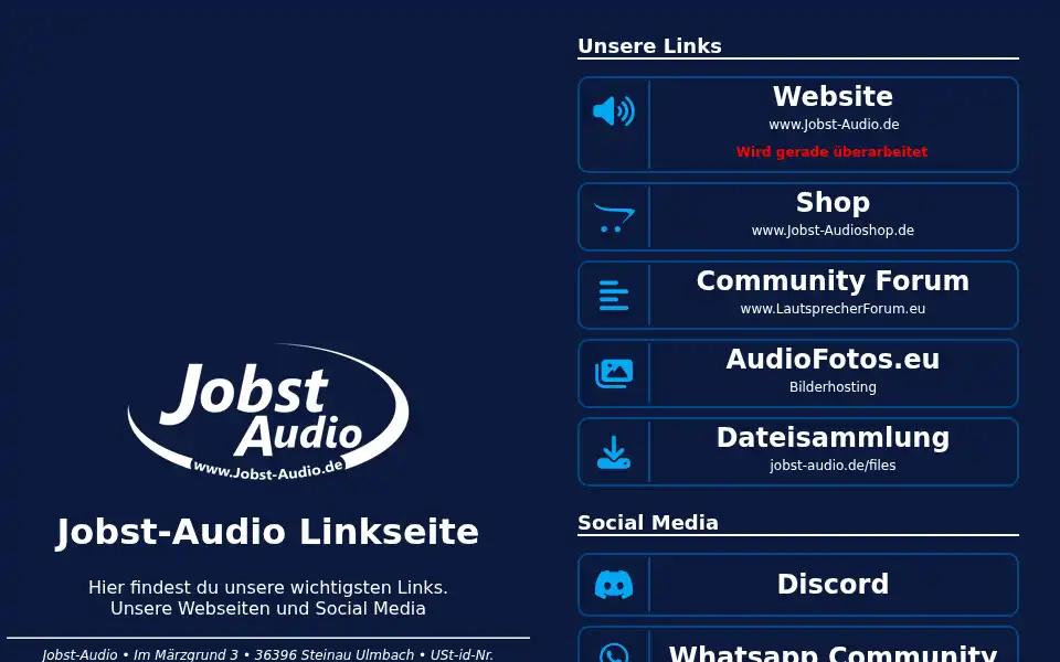 Screenshot of jobst-audio.de