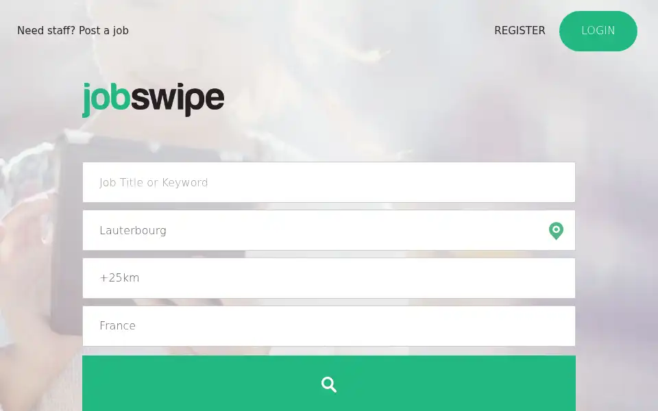 Screenshot of jobswipe.net
