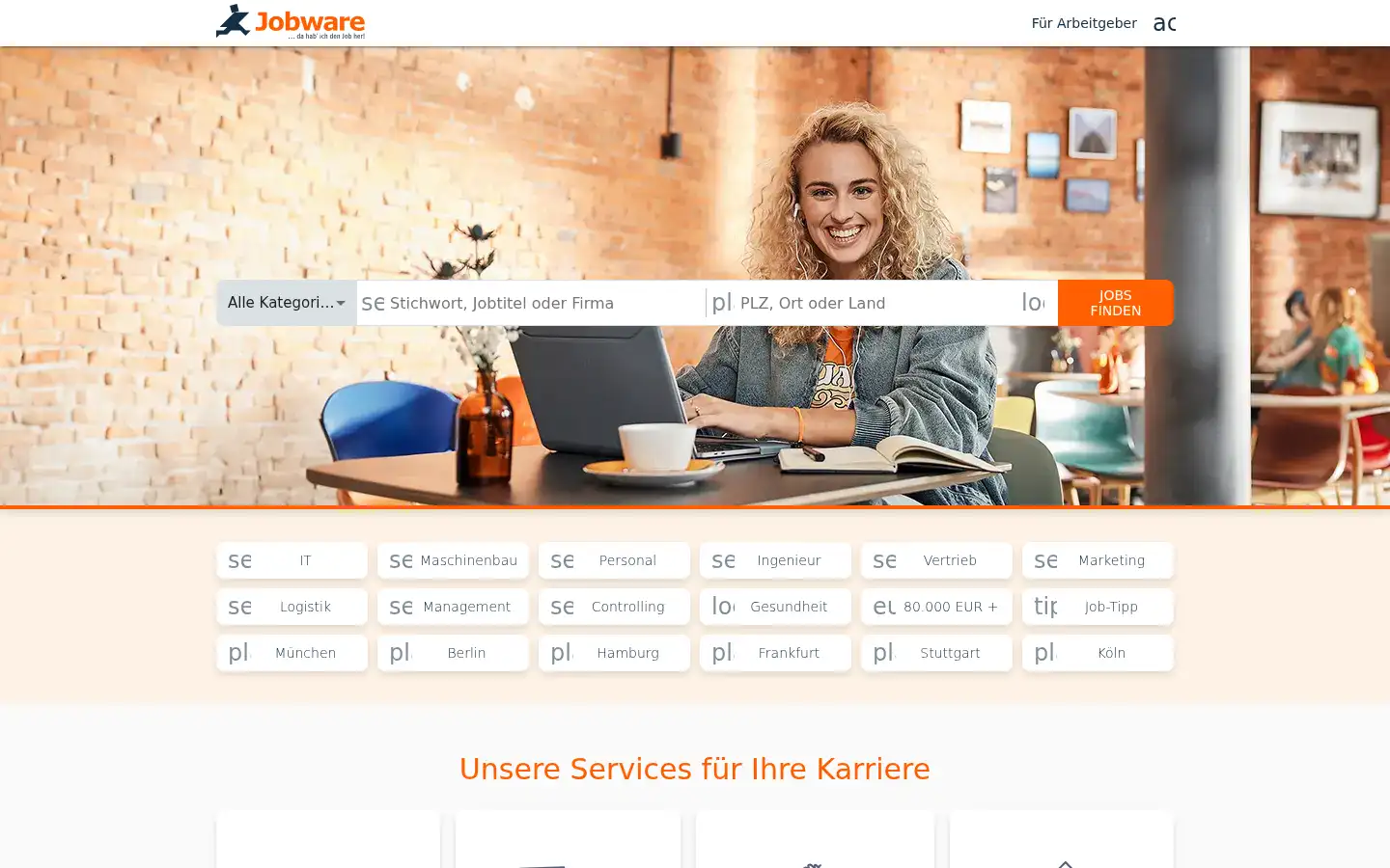 Screenshot of jobware.de