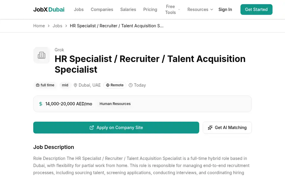 Screenshot of jobxdubai.com