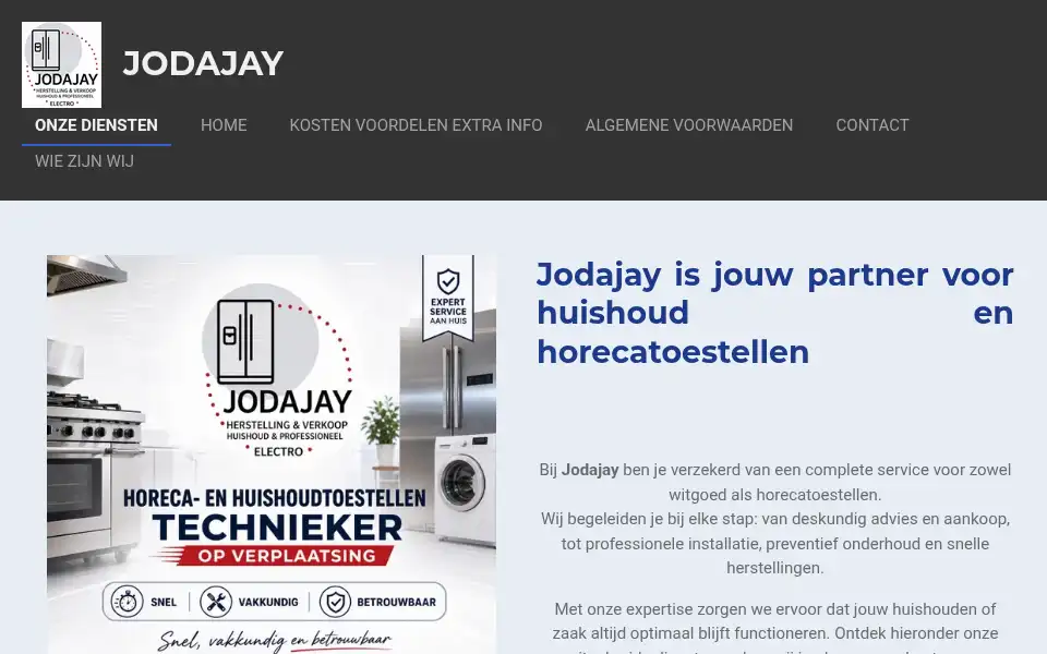 Screenshot of jodajay.be