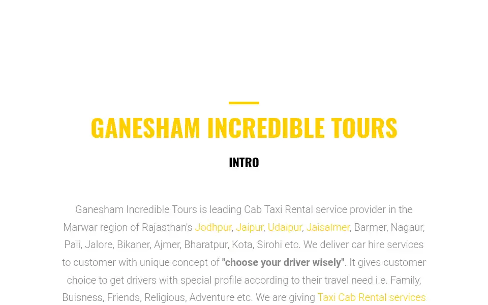 Screenshot of jodhpurtaxi.cab
