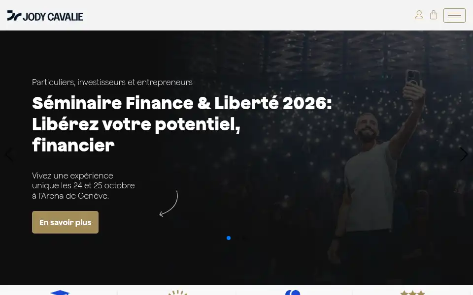 Screenshot of jodycavalie.com