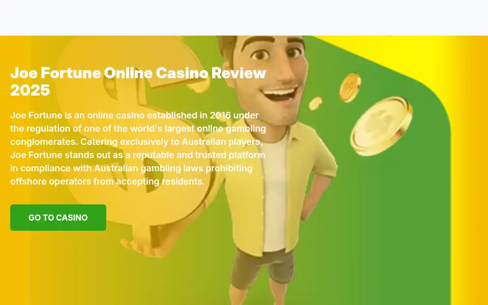 Screenshot of joe-fortune-casino.bet