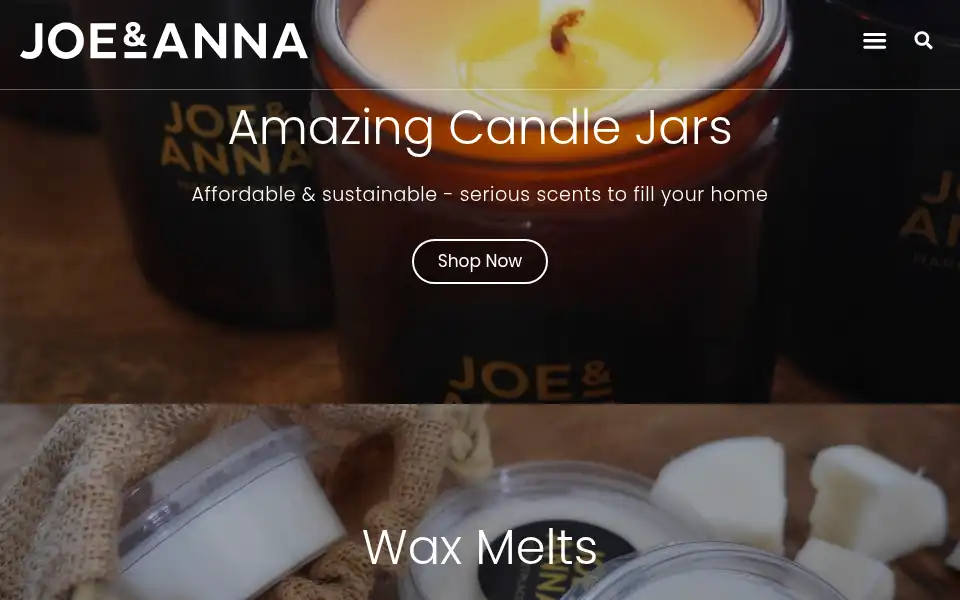 Screenshot of joeandanna.co.uk