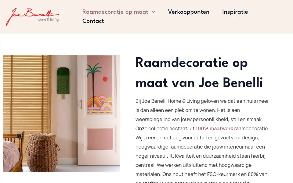 Screenshot of joebenelli.nl