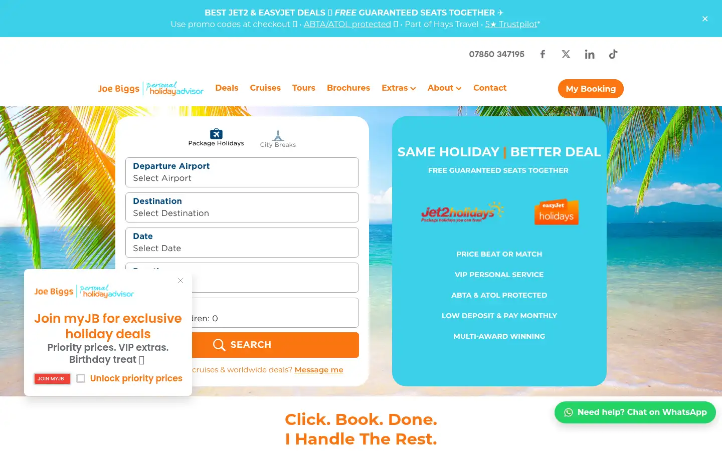 Screenshot of joebiggspha.com