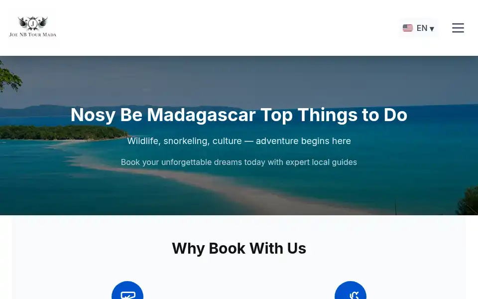Screenshot of joenbtourmada.com