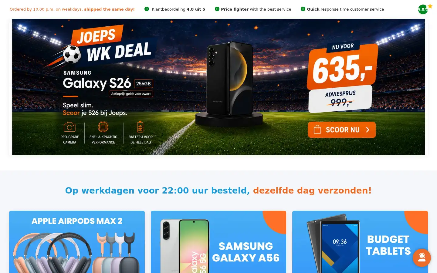 Screenshot of joeps.nl
