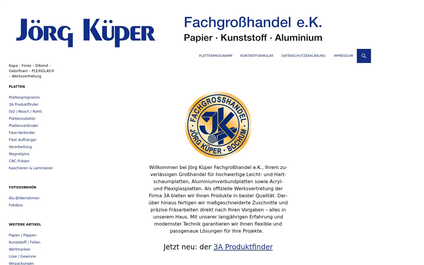 Screenshot of joergkueper.de