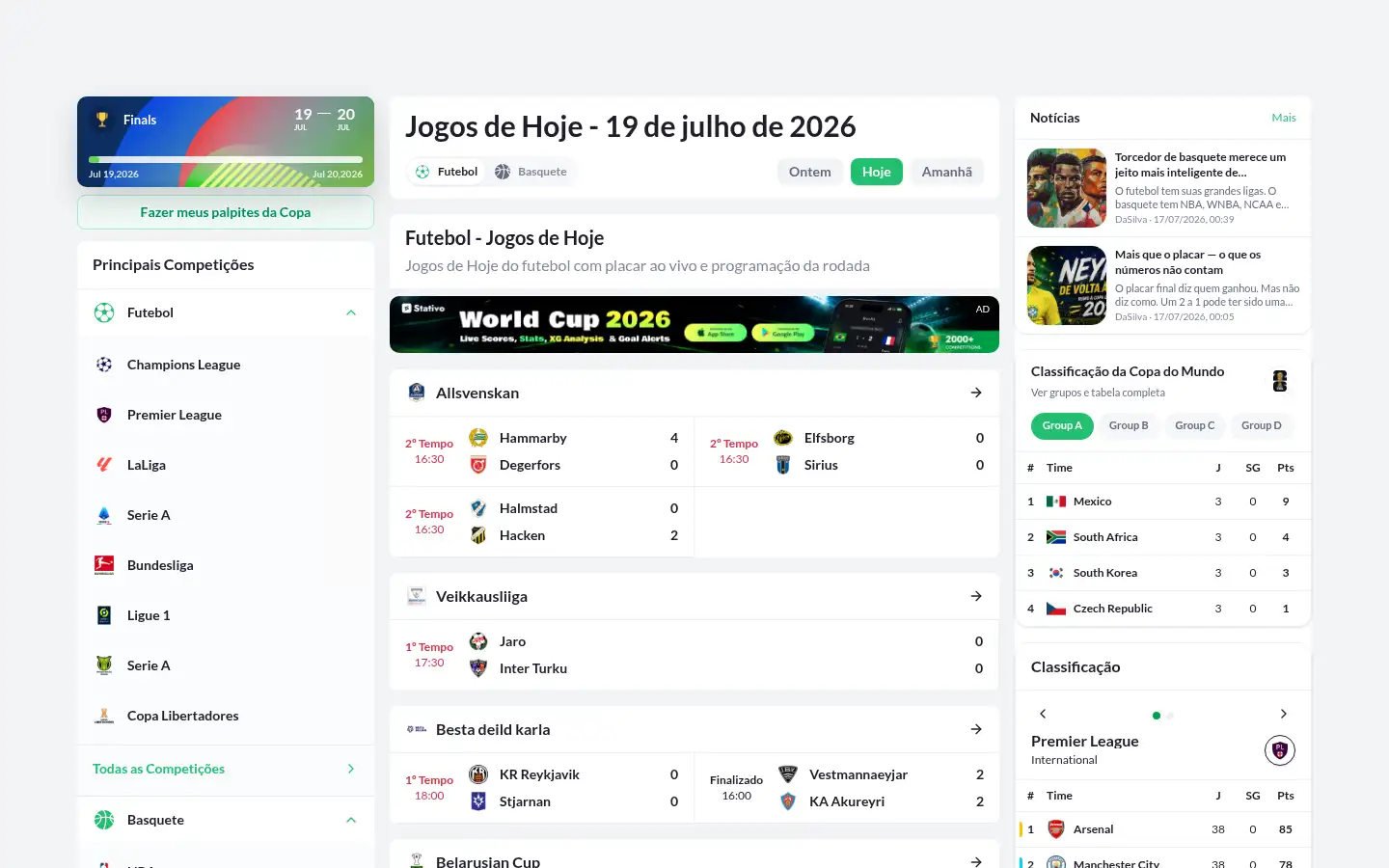 Screenshot of jogosdehoje.eu.com