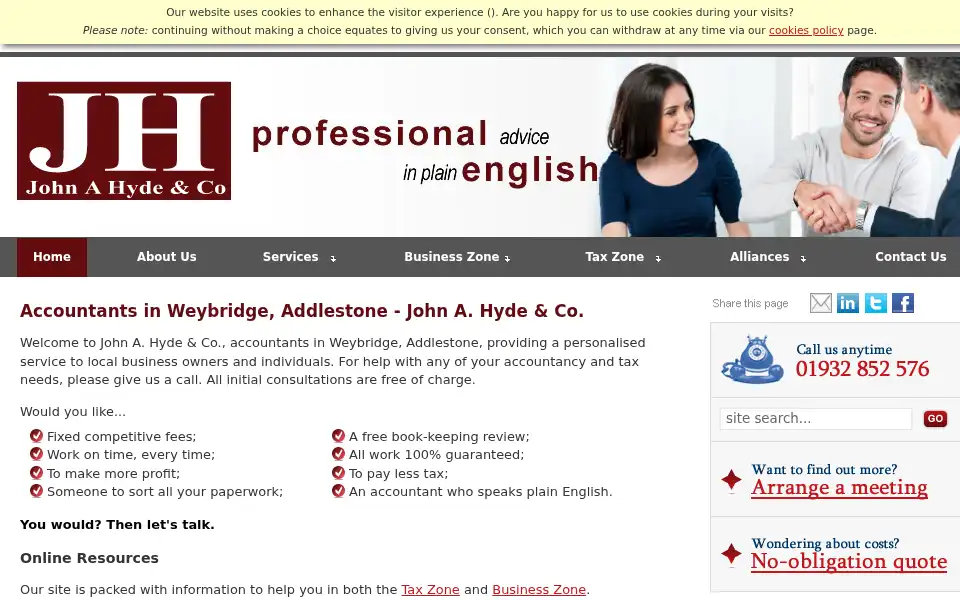 Screenshot of johnahyde.co.uk