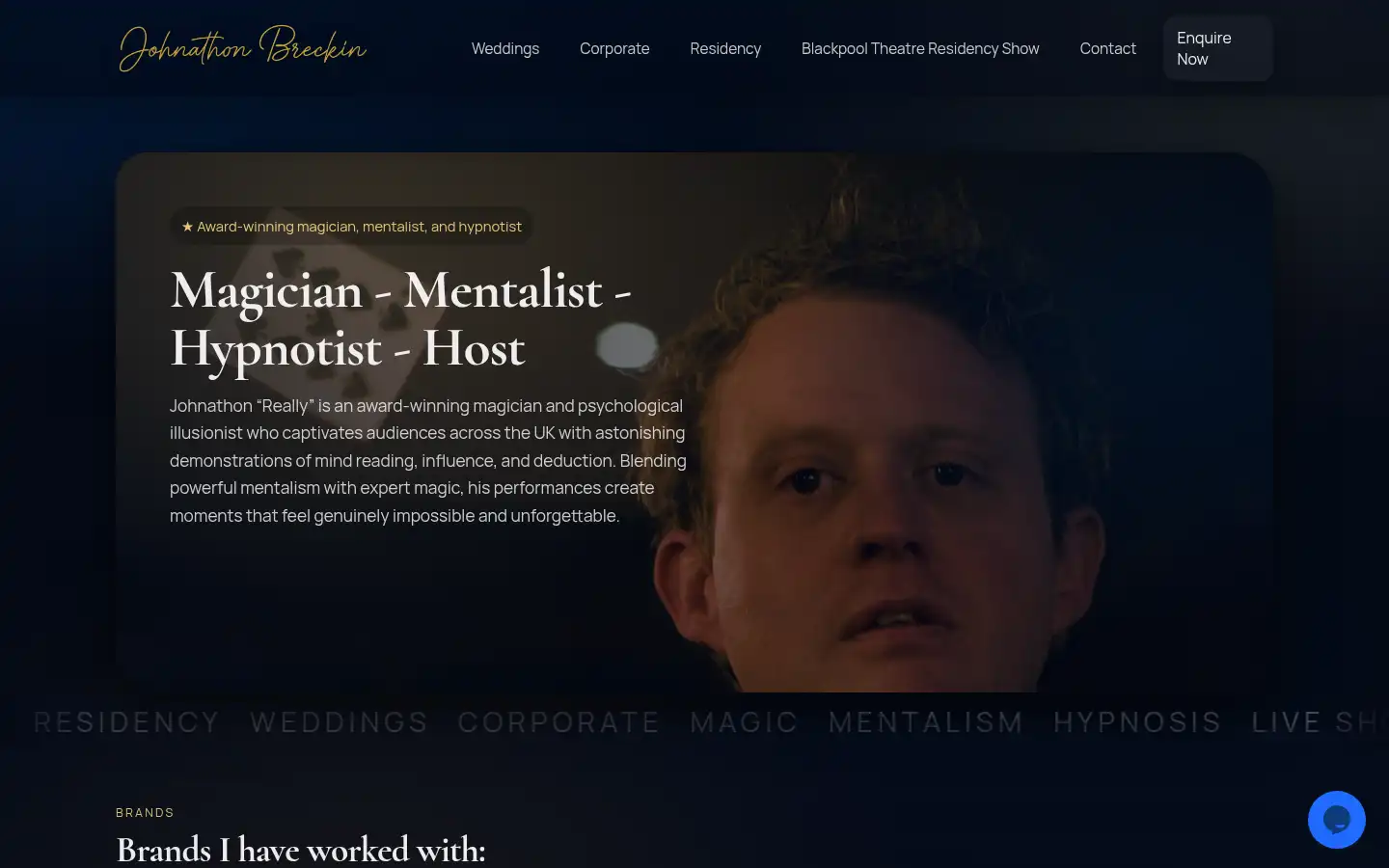 Screenshot of johnathonbreckin.co.uk