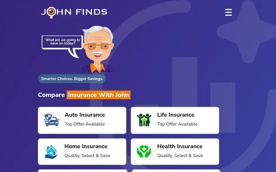 Screenshot of johnfinds.com