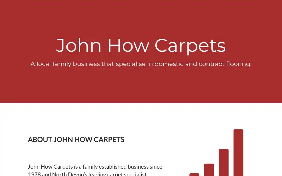 Screenshot of johnhowcarpetsbarnstaple.co.uk