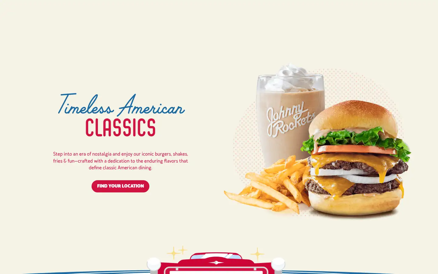 Screenshot of johnnyrockets.com
