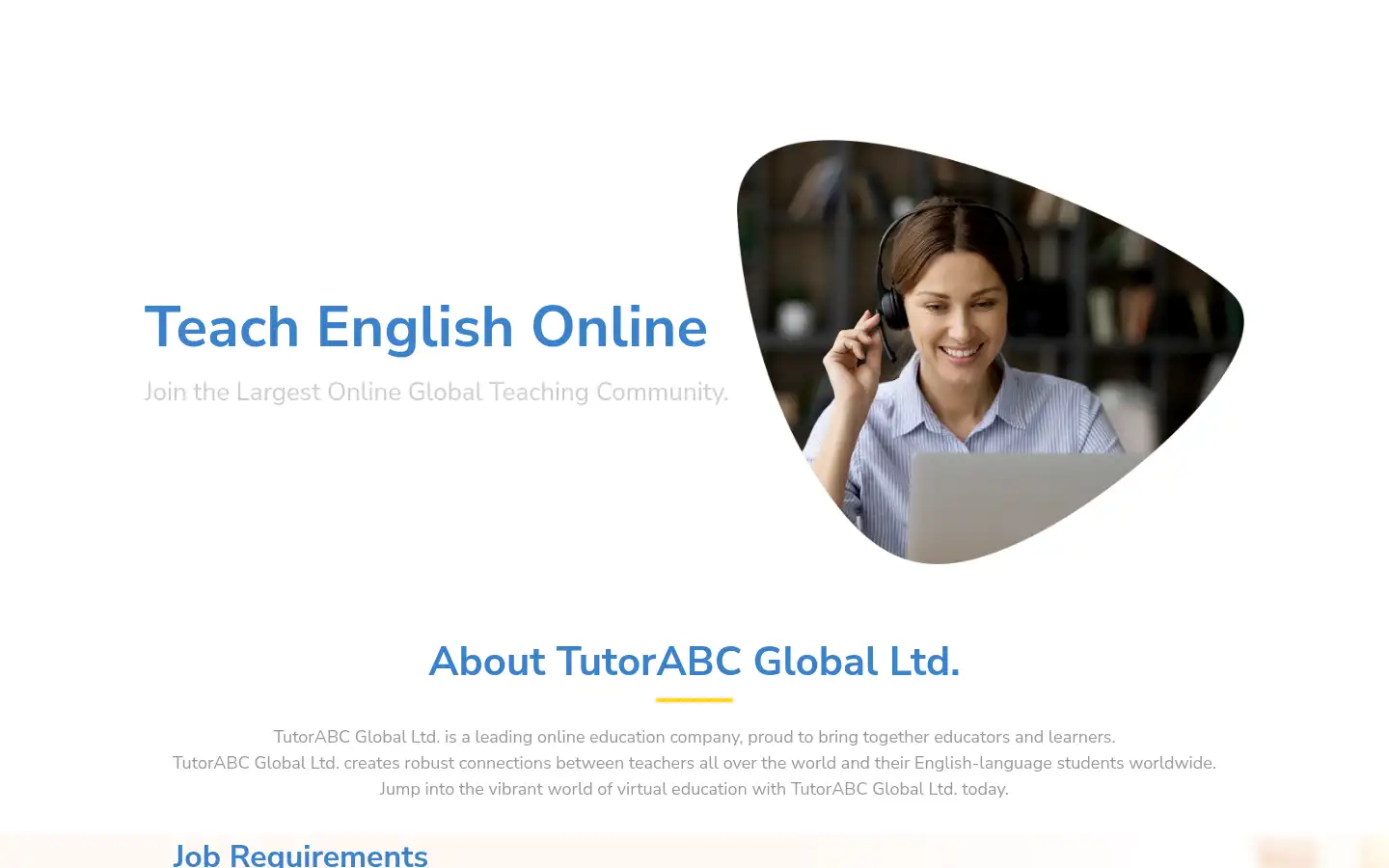 Screenshot of join.tutorabc.com
