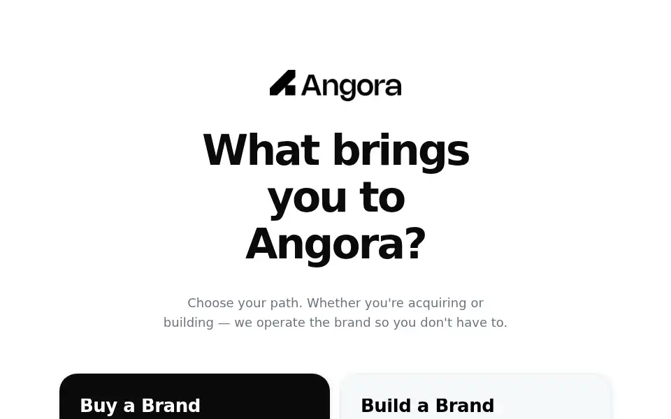 Screenshot of joinangora.com