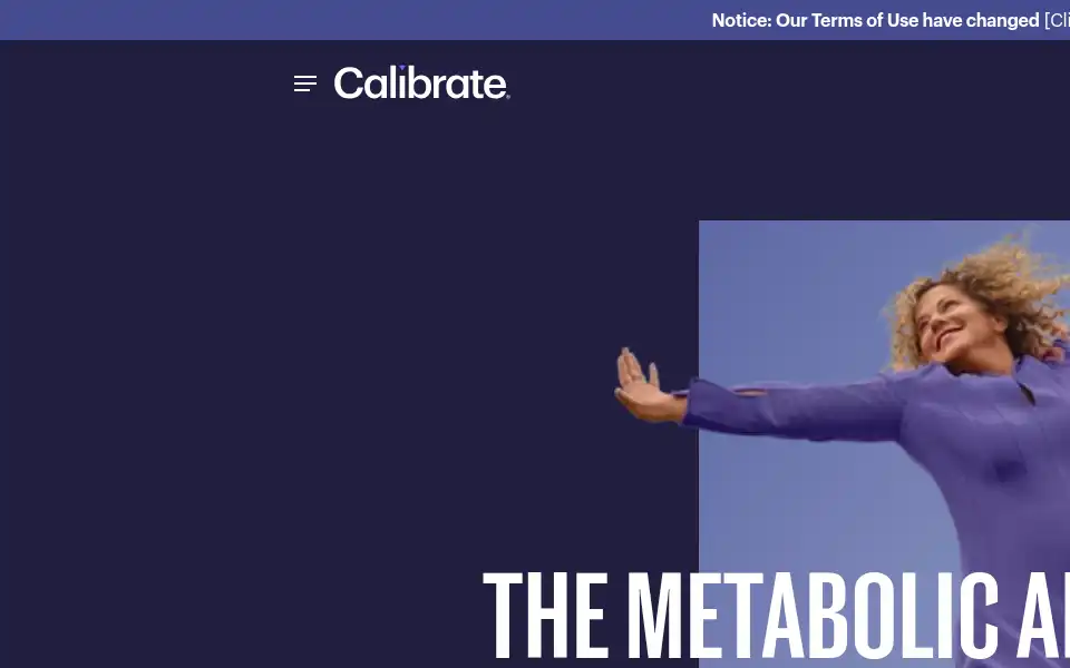 Screenshot of joincalibrate.com
