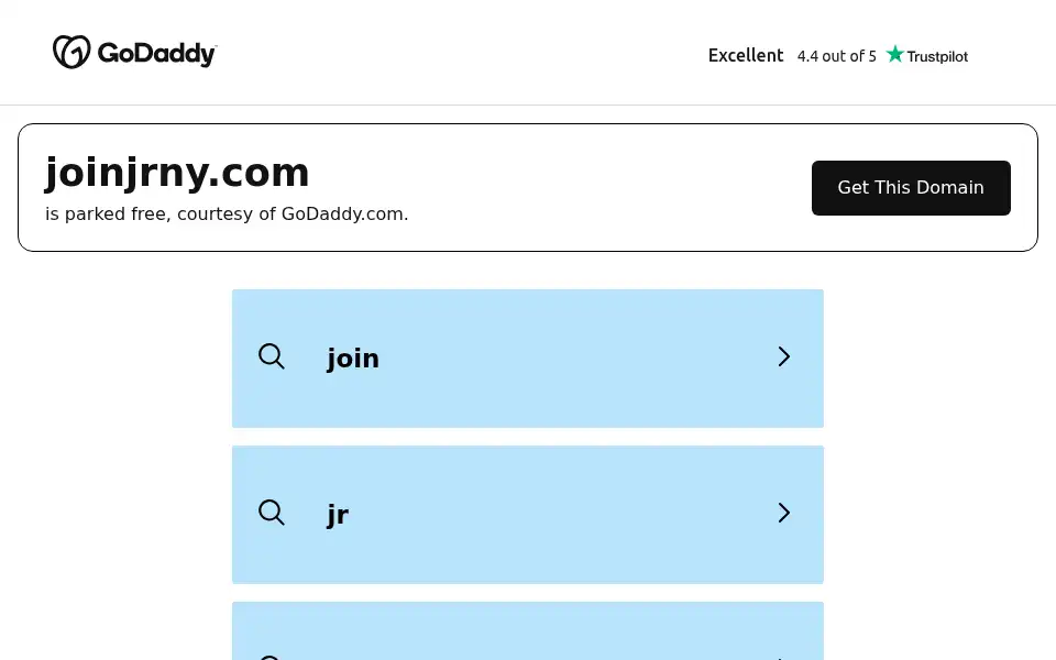 Screenshot of joinjrny.com