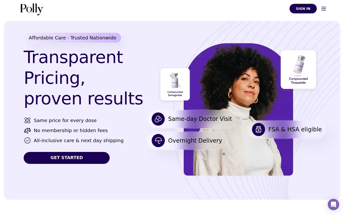 Screenshot of joinpolly.com