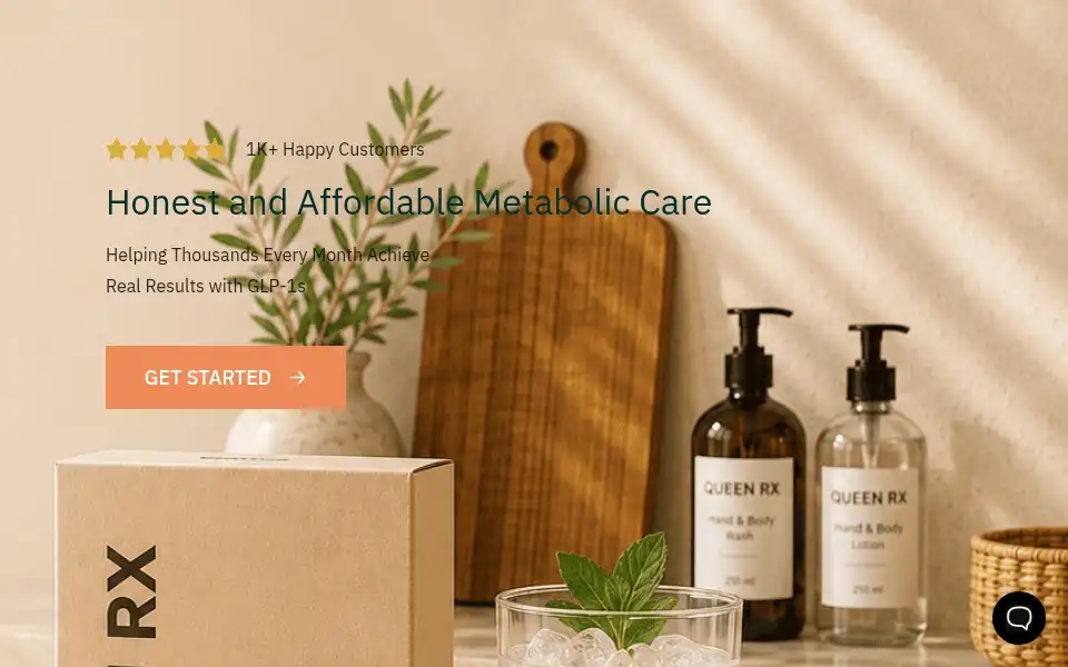 Screenshot of joinqueenrx.com