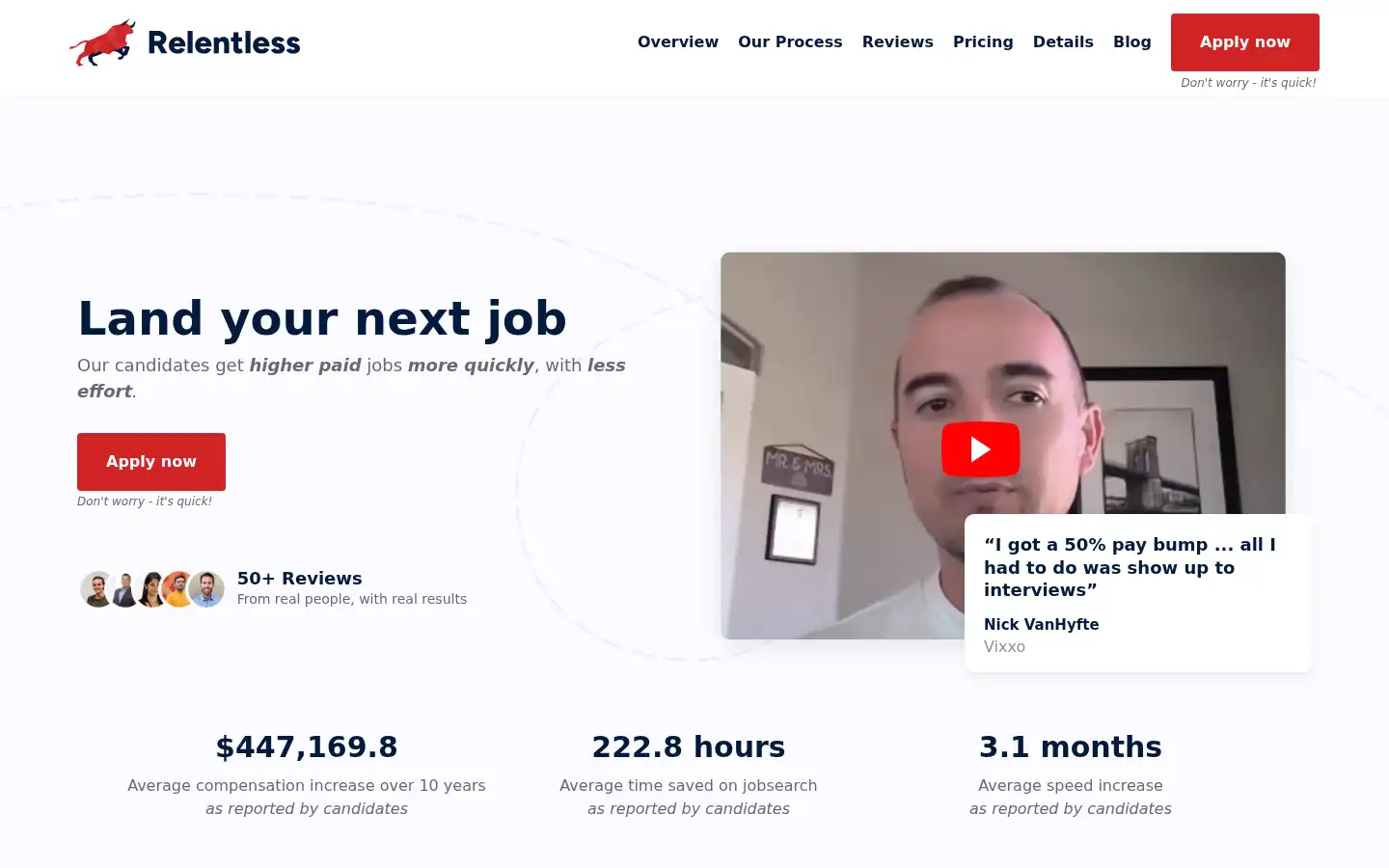 Screenshot of joinrelentless.com