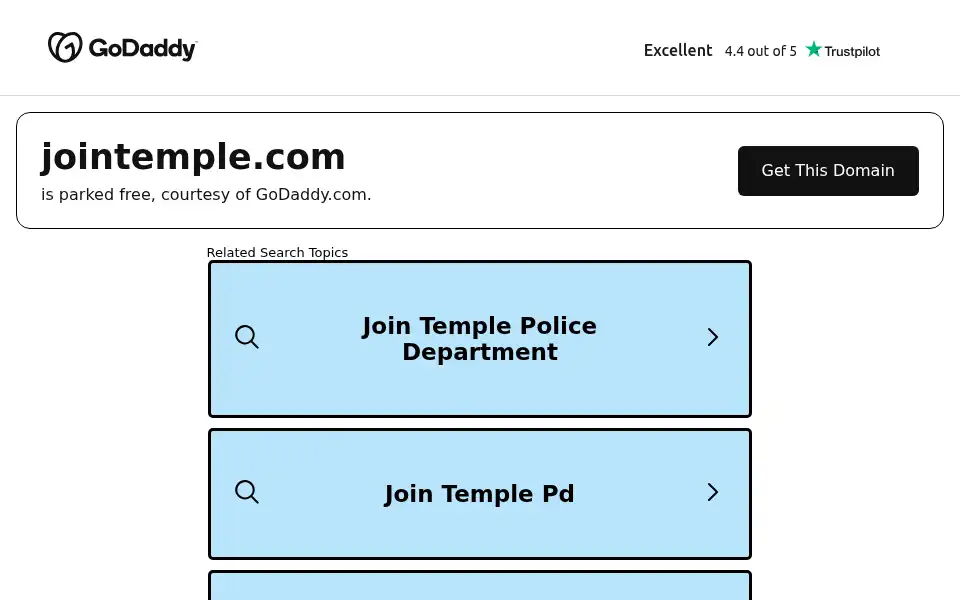Screenshot of jointemple.com