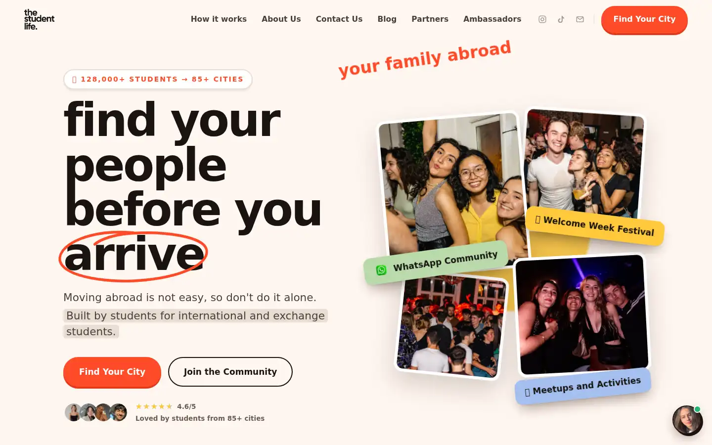 Screenshot of jointhestudentlife.com