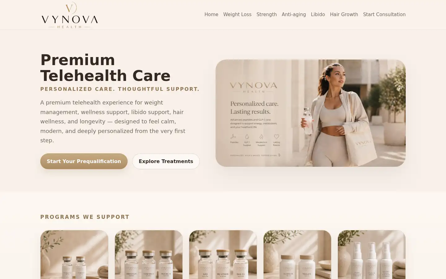 Screenshot of joinvynova.com