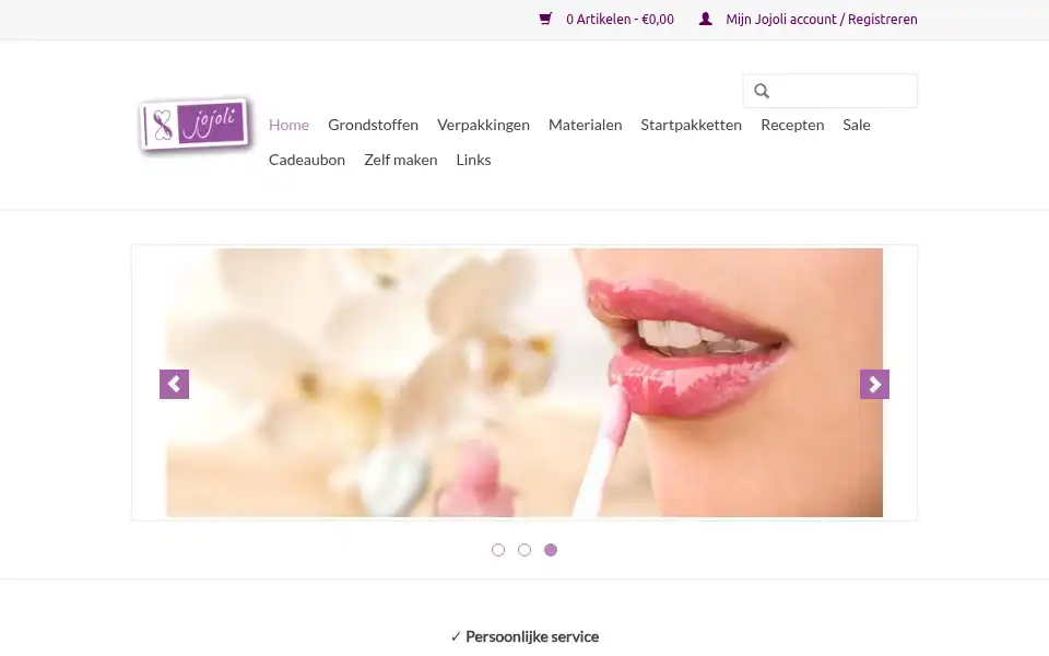 Screenshot of jojoli.nl