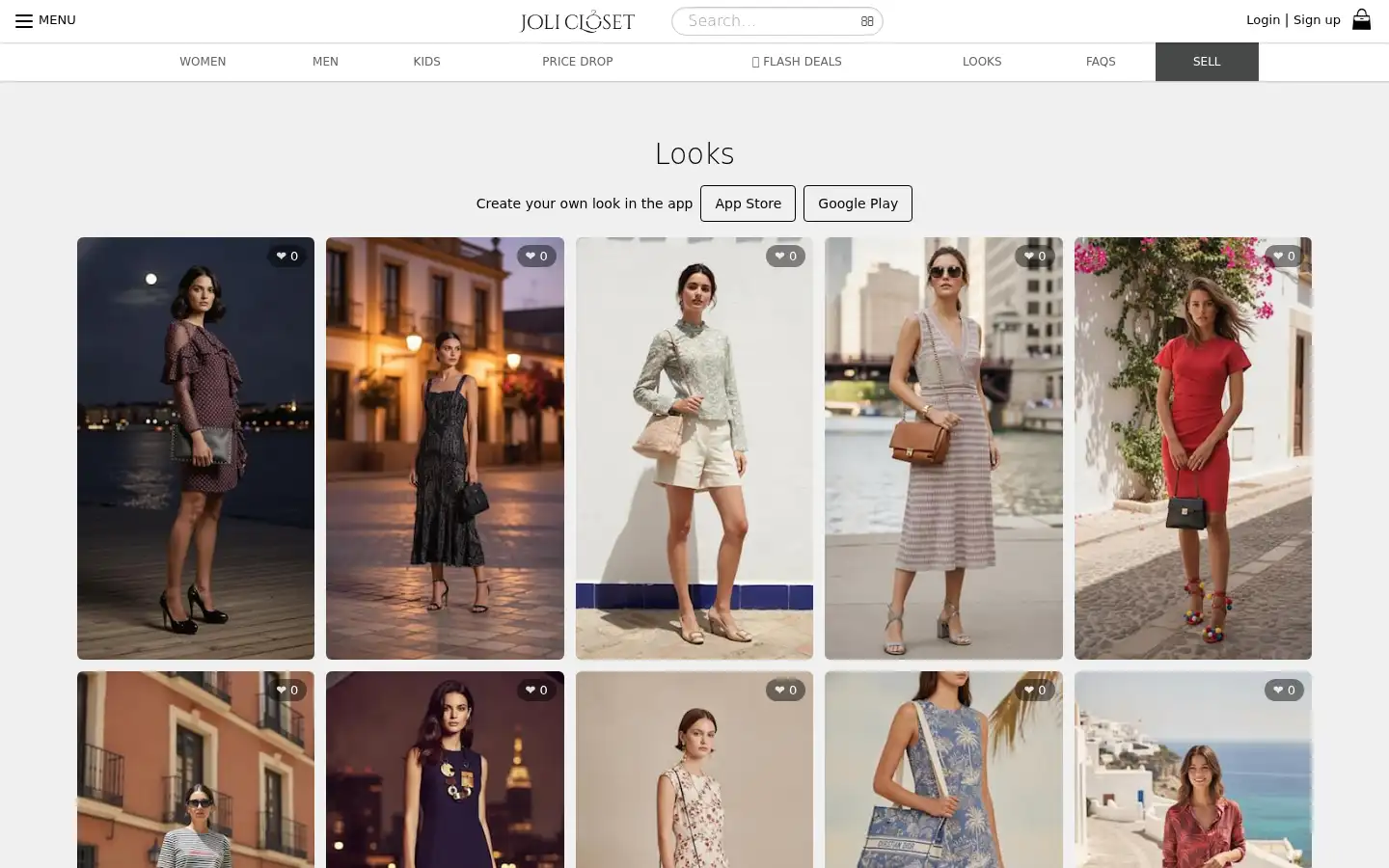Screenshot of jolicloset.com