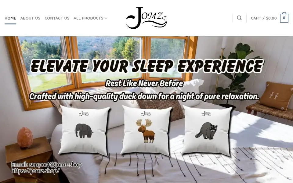 Screenshot of jomz.shop