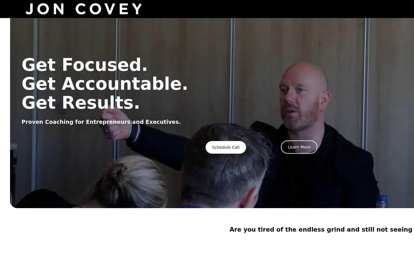 Screenshot of joncovey.com