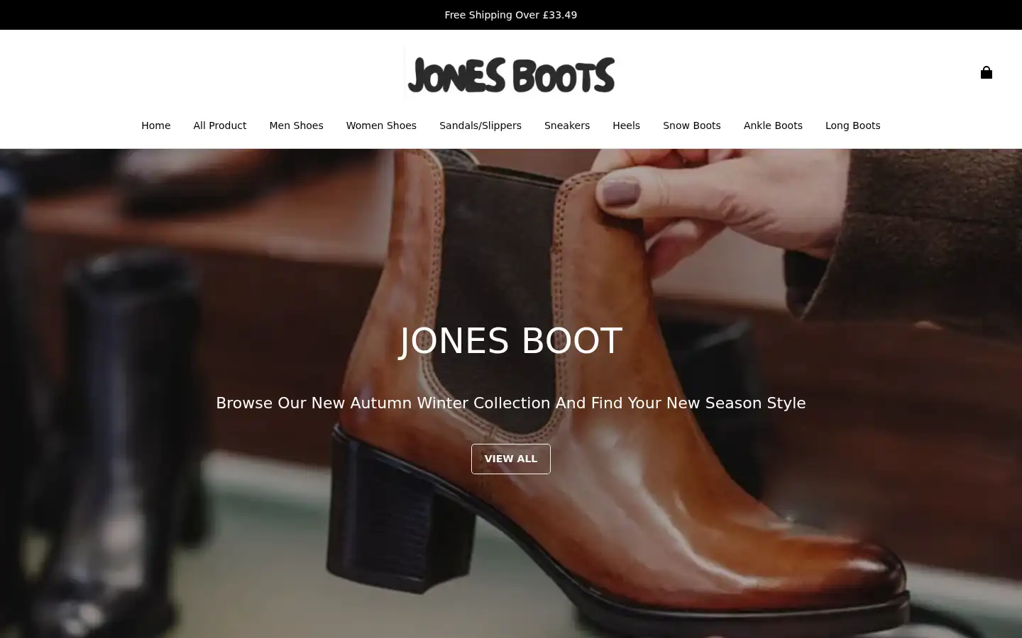 Screenshot of jonesboot.com