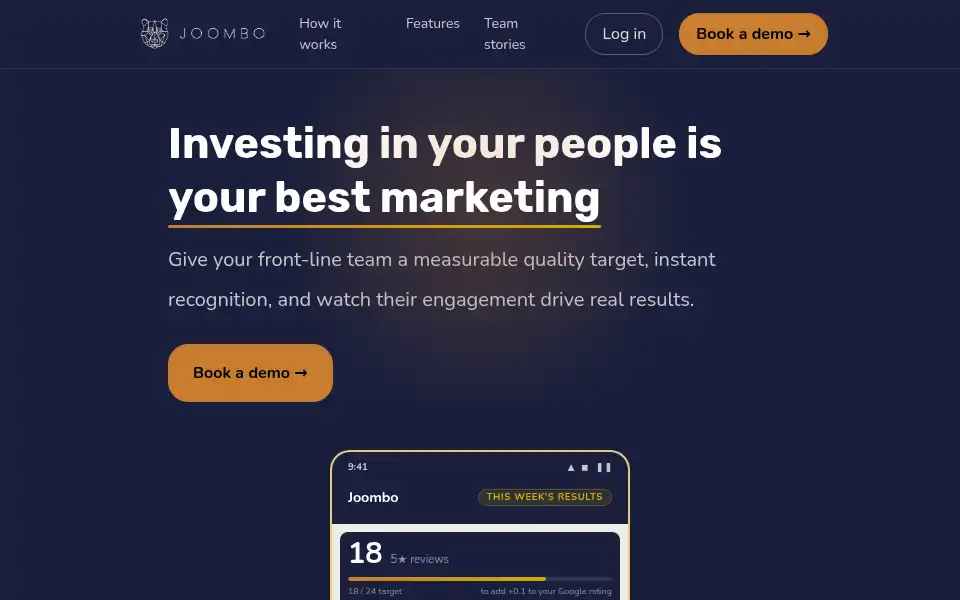 Screenshot of joombo.io