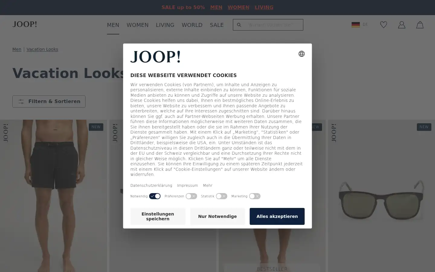 Screenshot of joop.de