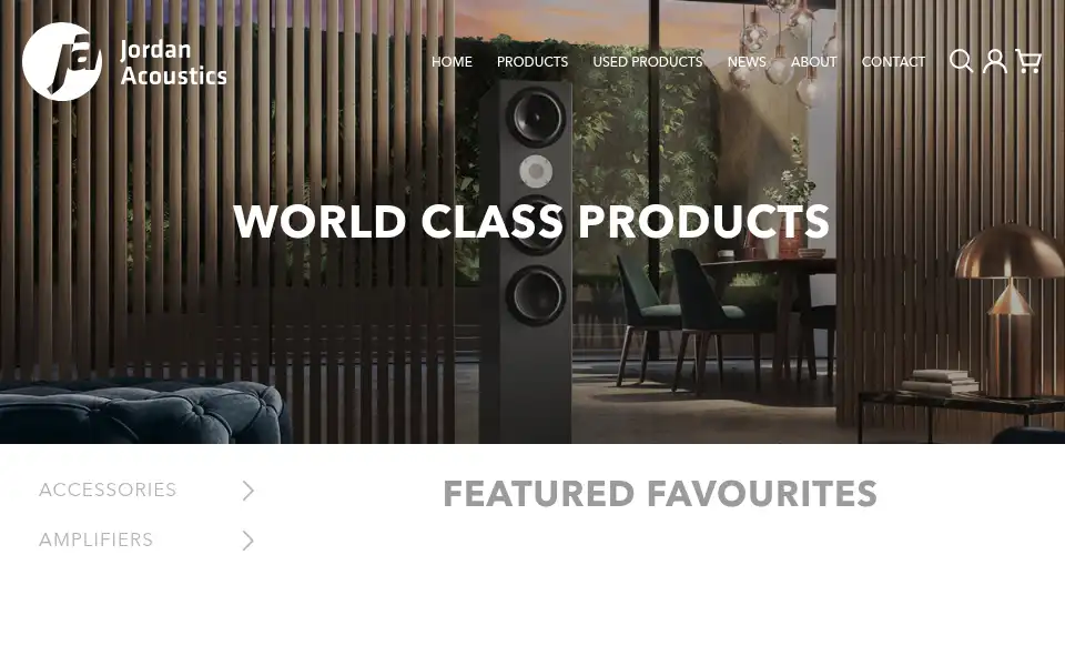 Screenshot of jordanacoustics.co.uk