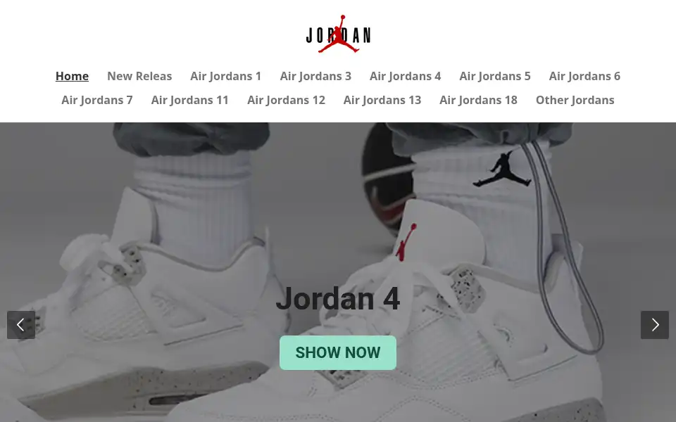 Screenshot of jordanfashionn.webador.com