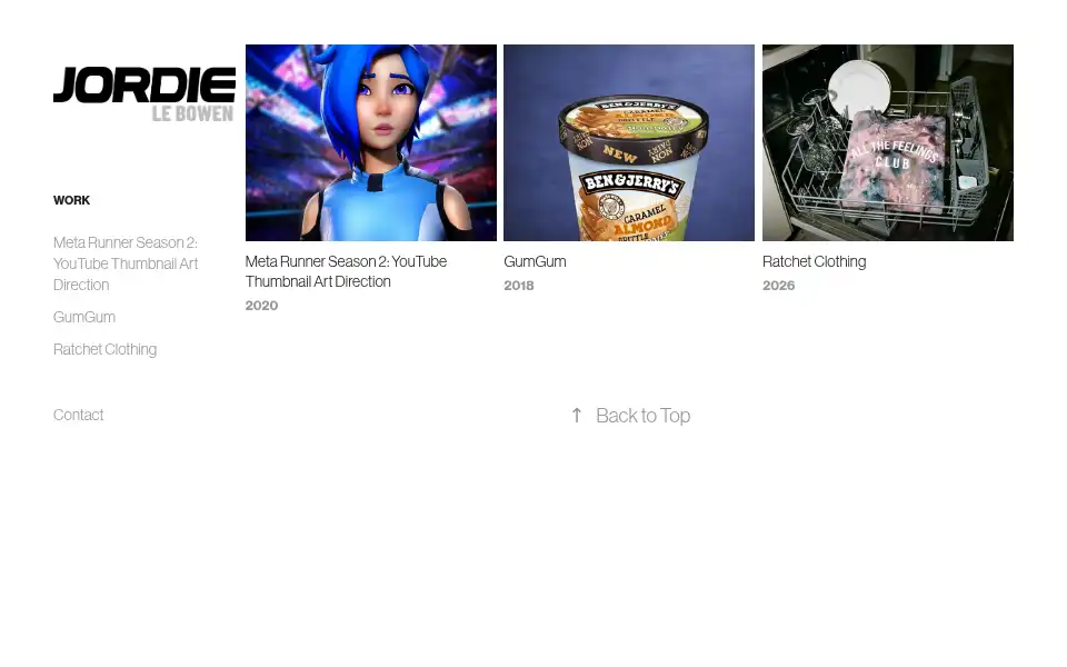 Screenshot of jordielebowen.com