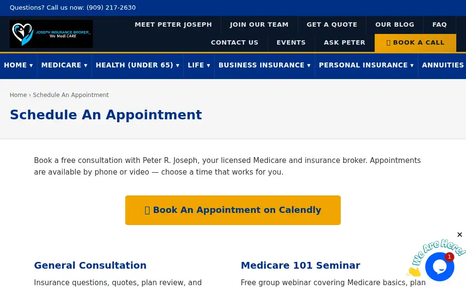Screenshot of josephinsurancebroker.com
